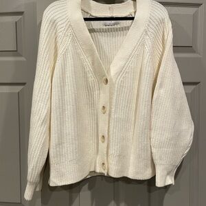 Old Navy Women's Ivory Button-Up Cardigan